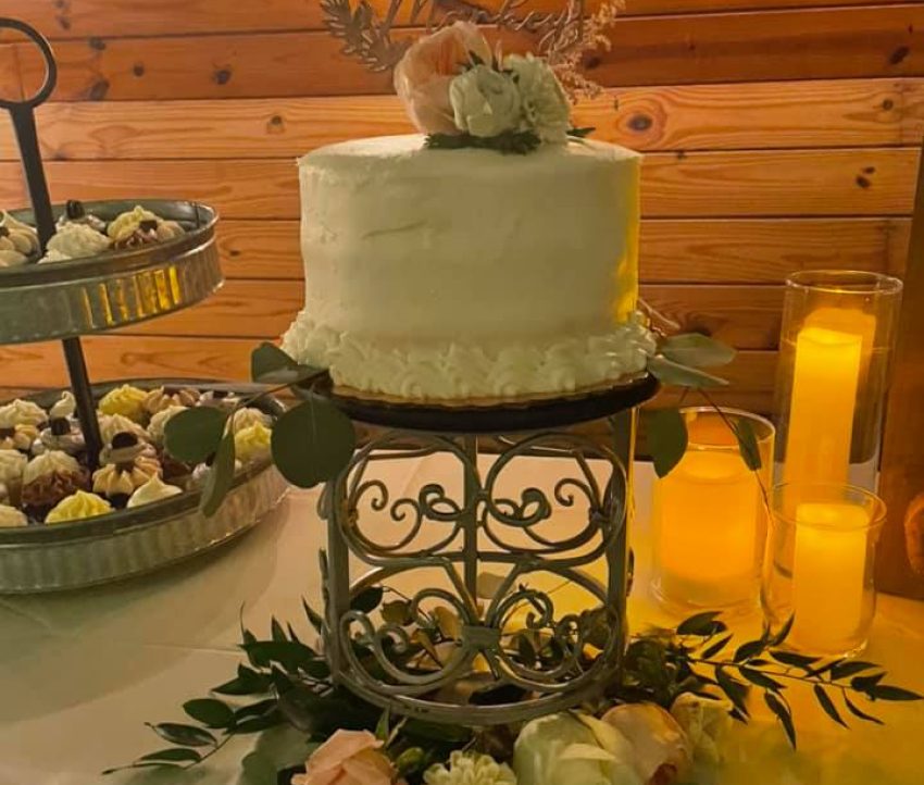 Beautiful wedding cake by The Farmer's Feed Bunk